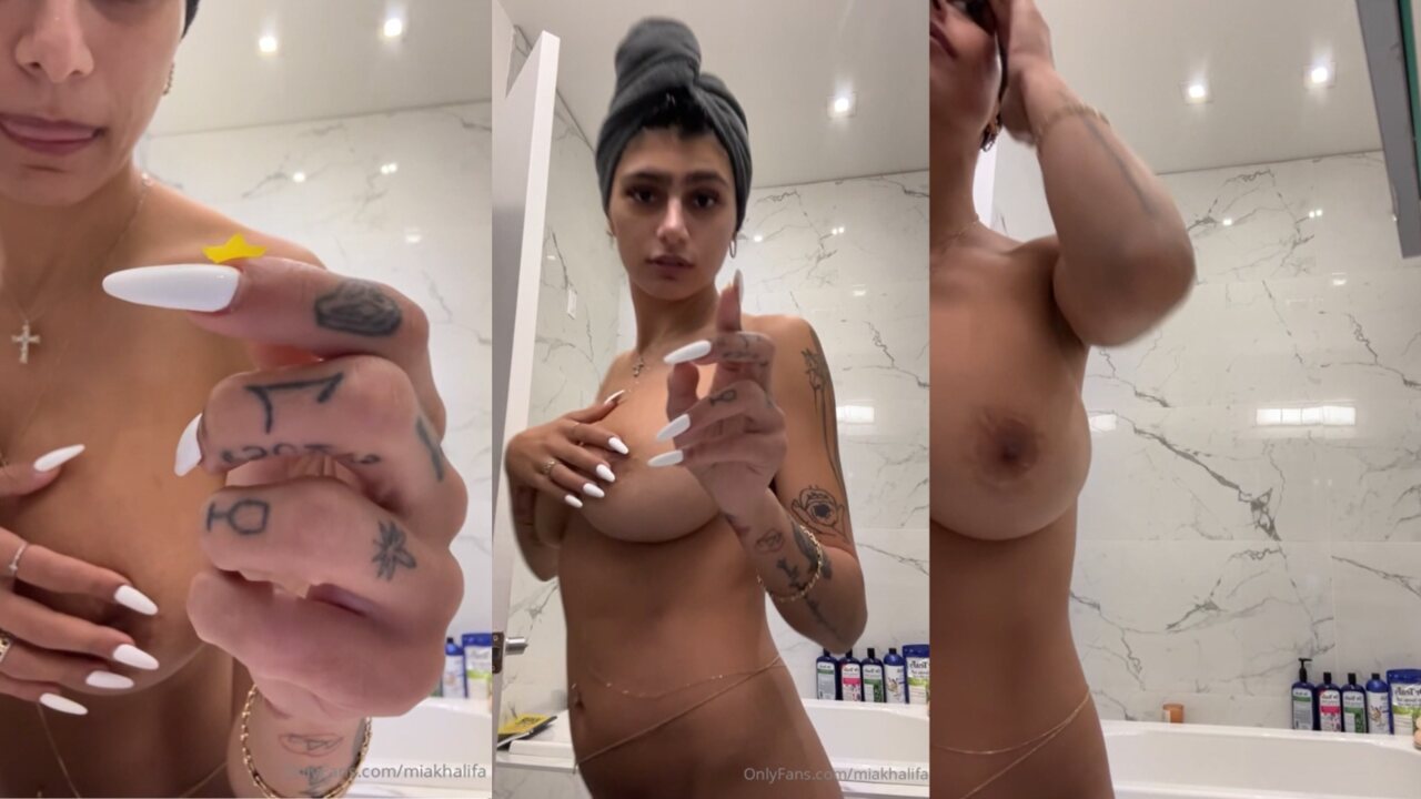 Mia Khalifa Bare Boobs 40Mins Onlyfans Shower Live